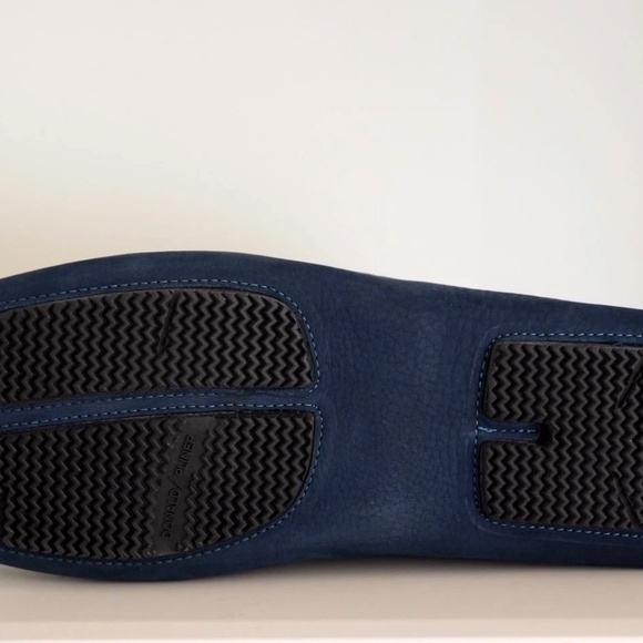 Donald Pliner Navy Vazo Nubuck Leather Loafers Moccasins Dress Shoes Men US 10 - Picture 2 of 5